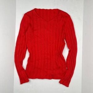 VTG Euro Designer Italian Sweater Red Philosophy Di Alberta Ferretti Women's 8